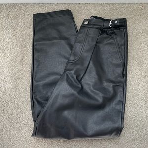 Black Leather Zara Pants